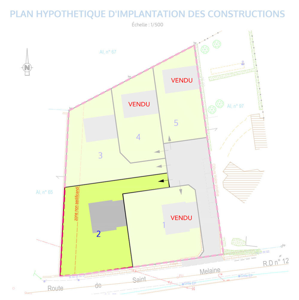 Vente Terrain Terrain viabilisé 746 m² - Particulier - Vauchrétien Brissac-quincé