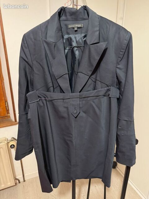 ? Tailleur Patrick Mendès Paris ? Veste + Jupe Noir Satiné 125 Précy-sur-Oise (60)