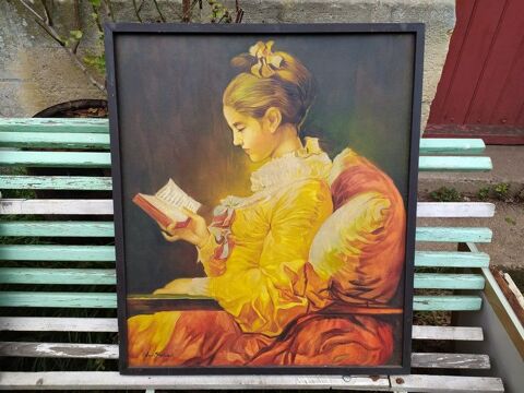 Tableau La Liseuse d'Après Fragonard 1 Loches (37)