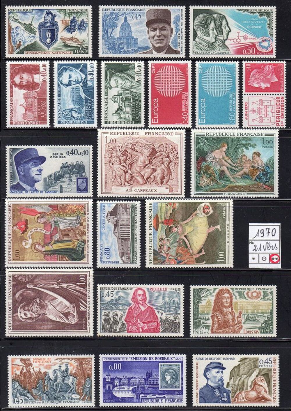 LOT DE TIMBRES - FRANCE -
Neuf** 1970 