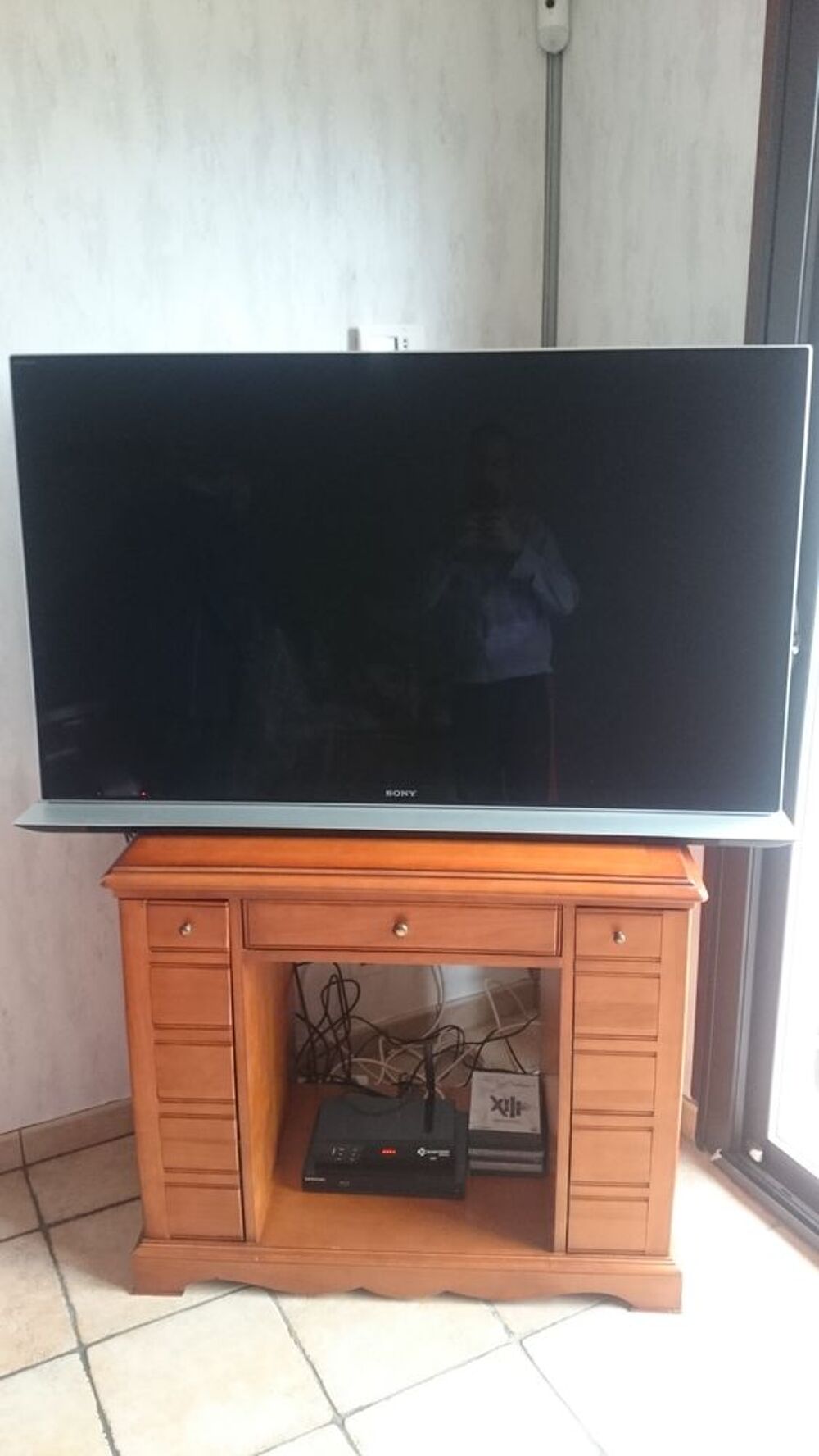 Meuble TV merisier Louis Philippe Meubles