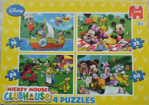 DISNEY ? CLUBHOUSE 23 x 16 cm MICKEY MOUSE 4 PUZZLES  6 Castries (34)