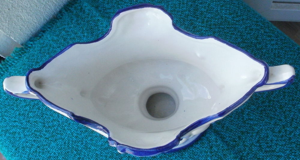Vasque en porcelaine bleue et blanche - M&eacute;dicis Dcoration