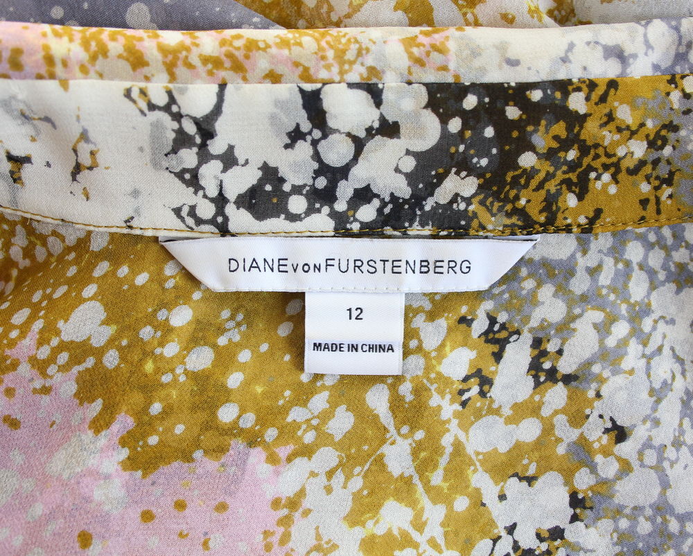 Blouse chemise soie multicolore DIANE VON FURSTENBERG T.12 Vêtements