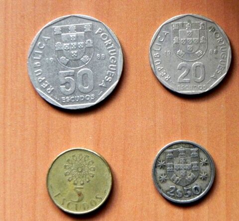 Monnaie Portugaise de 1965 -1987 - 1988 - Lot de 4 pices 9 Albi (81)