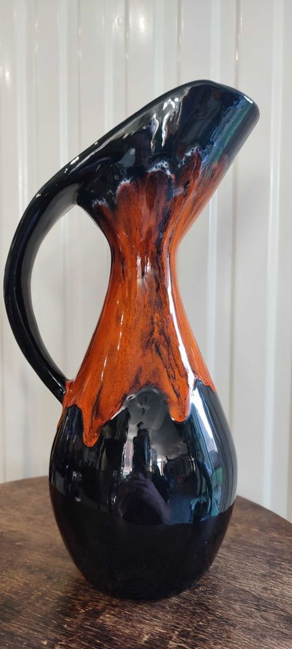 Vase pichet ceramique flamm&eacute;e Vallauris 1960 