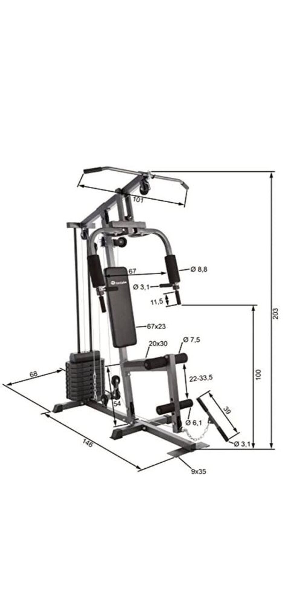 Station de musculation Tectake Sports