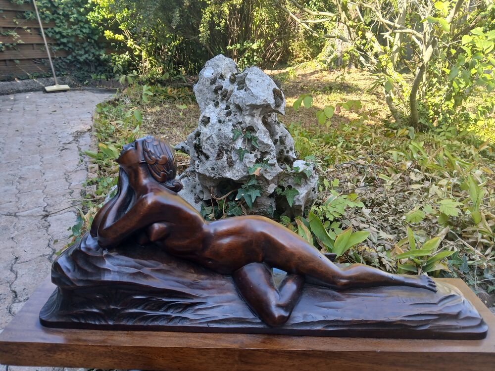 Statue en noyer de J.CHATRON Décoration