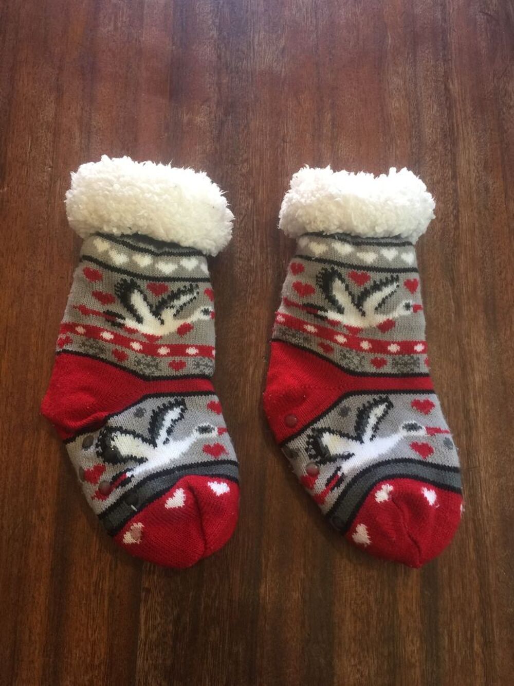 Chaussettes / Chaussons enfant motif &quot; Cigognes &quot; Puriculture