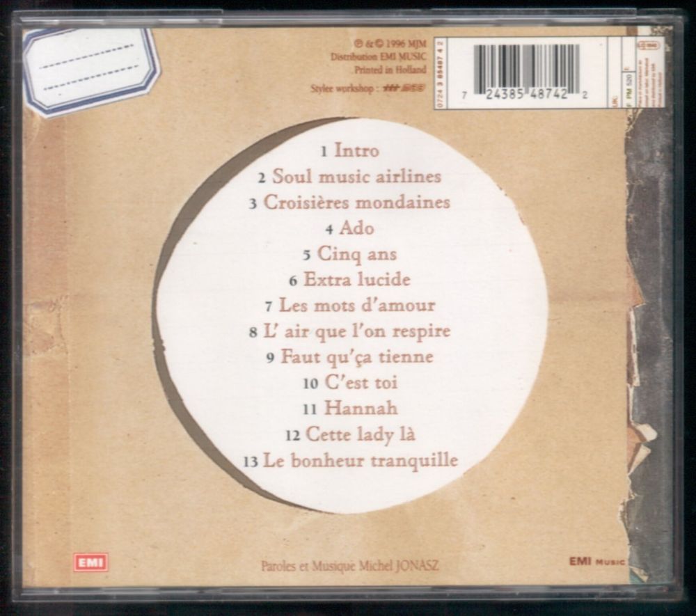 Album CD : Michel Jonasz - Soul Music Airlaines. CD et vinyles