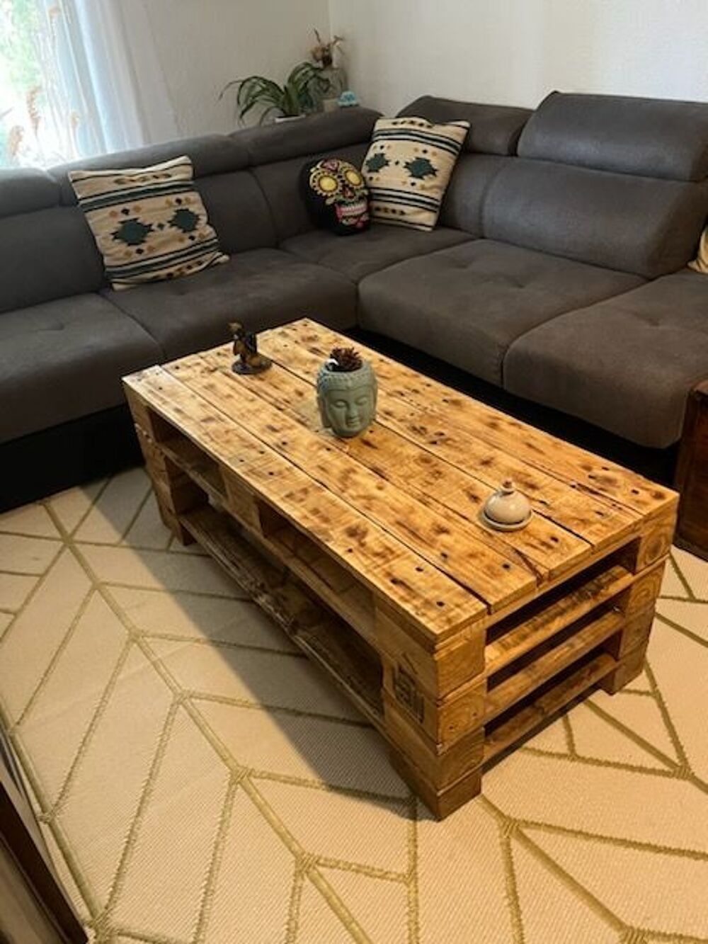 Vend table basse en bois, fait main, Meubles