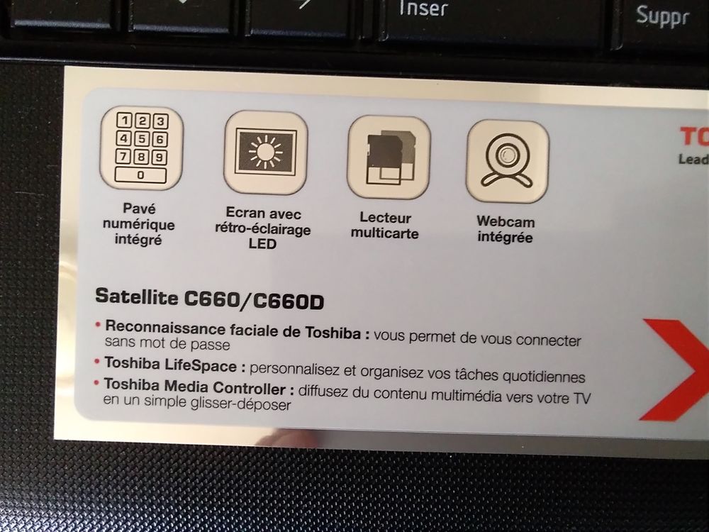PC Portable Toshiba Satellite C660-22V Matériel informatique