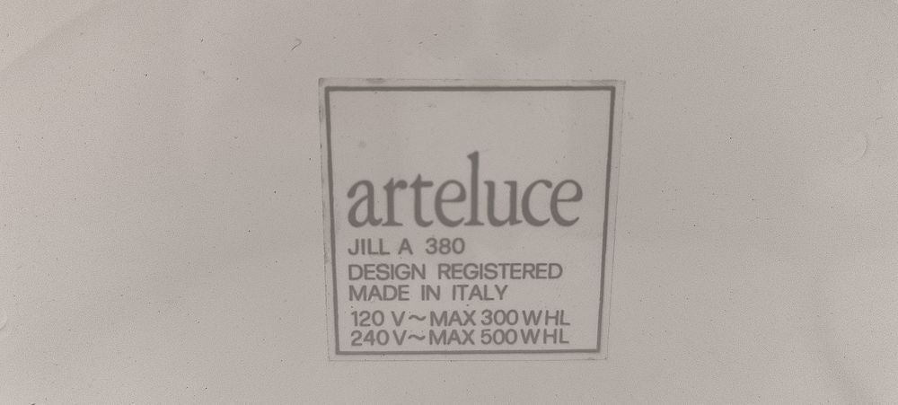 ARTELUCE Jill A380 - Magnifique lampadaire bleu Klein 1970'S Dcoration