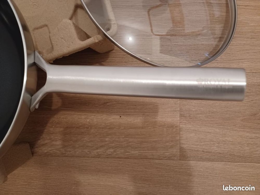 Po&ecirc;le inox 28 cm Royal Van Kempen &amp; Beeger avec couvercle Cuisine