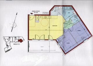  Appartement  vendre 3 pices 65 m Chambry