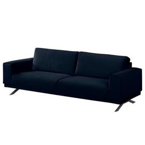 Canap 3 places en velours bleu fonc 750 La Cte-d'Arbroz (74)