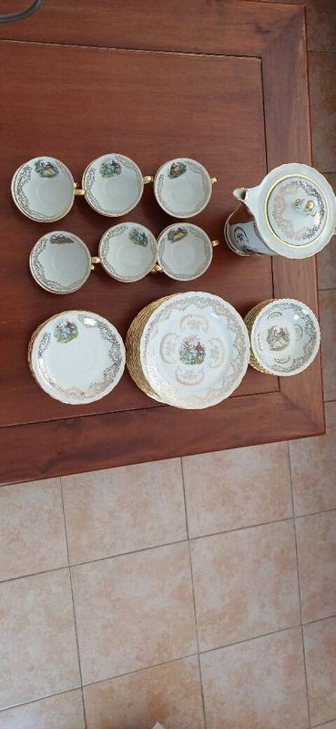 service a caf� et desert porcelaine de limoges BERRY Fragona 80 La Seyne-sur-Mer (83)
