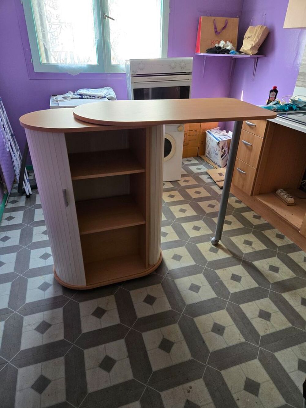 Table de Cuisine Ch&ecirc;ne naturel prix 40€ Meubles