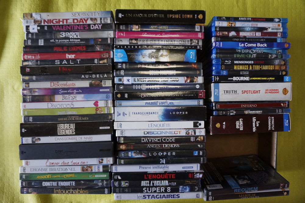 3 CD-DVD au choix 
DVD et blu-ray