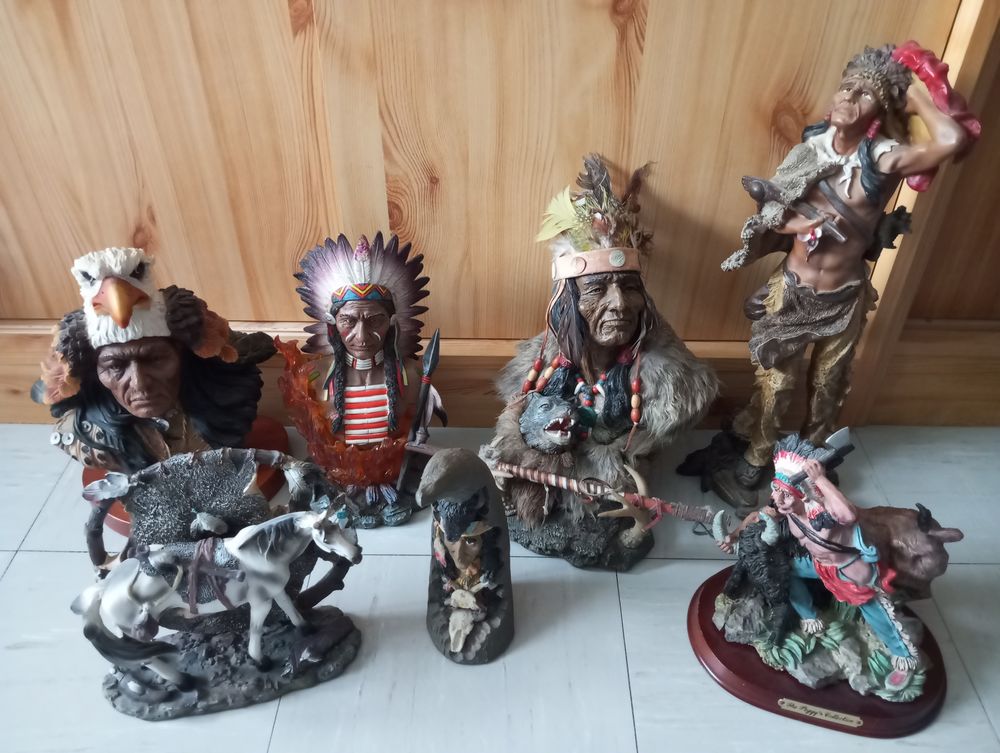 Figurines statuettes indiens am&eacute;rindiens natives far west Décoration