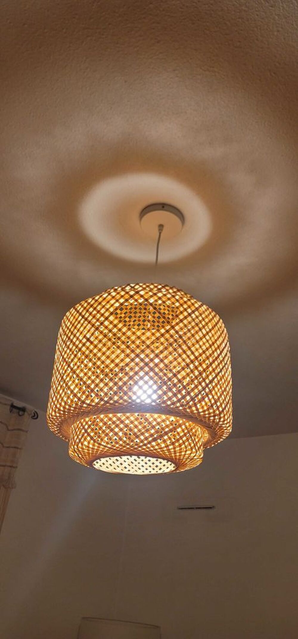 lustre rotin Décoration