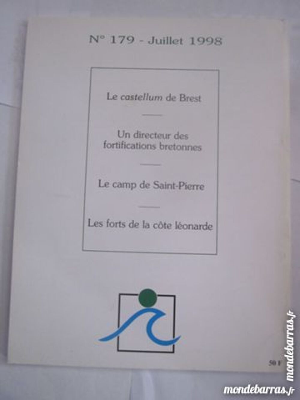 CAHIERS DE L'IROISE N&deg; 179 PIERRES ET VOILES Livres et BD