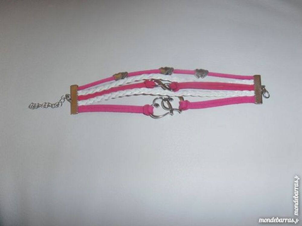 5 bracelets en un (rose) (28b) Bijoux et montres