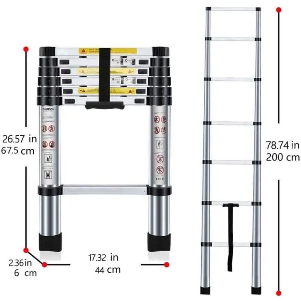 &Eacute;chelle T&eacute;lescopique Portable 2M en aluminium Neuve Bricolage