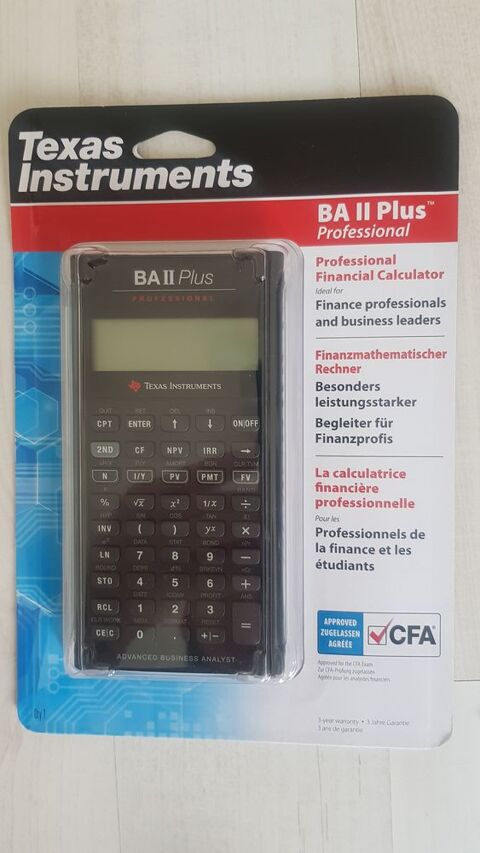 Texas Instruments BA II Plus Professional 50 Vichy (03)