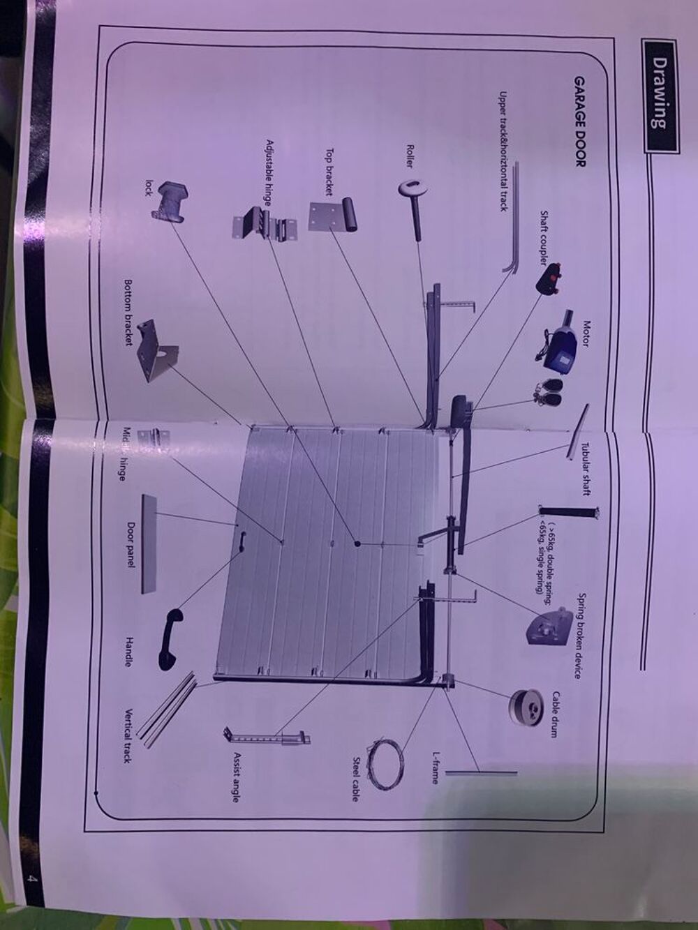 Porte de garage neuve avec son moteur &eacute;lectrique neuf Bricolage