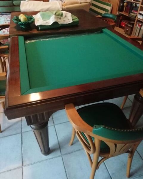 Table de repas / billard franais + 6 chaises 1800 Puget-Thniers (06)