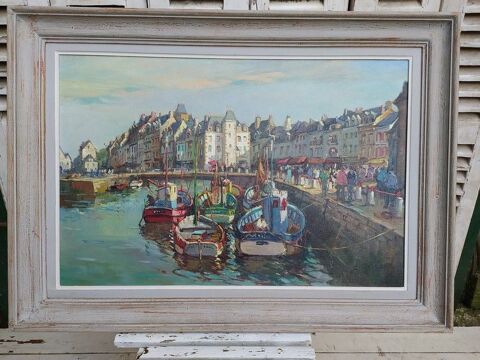 Tableau Huile sur Toile Le Croisic Sign� Edouard le Saout 800 Loches (37)