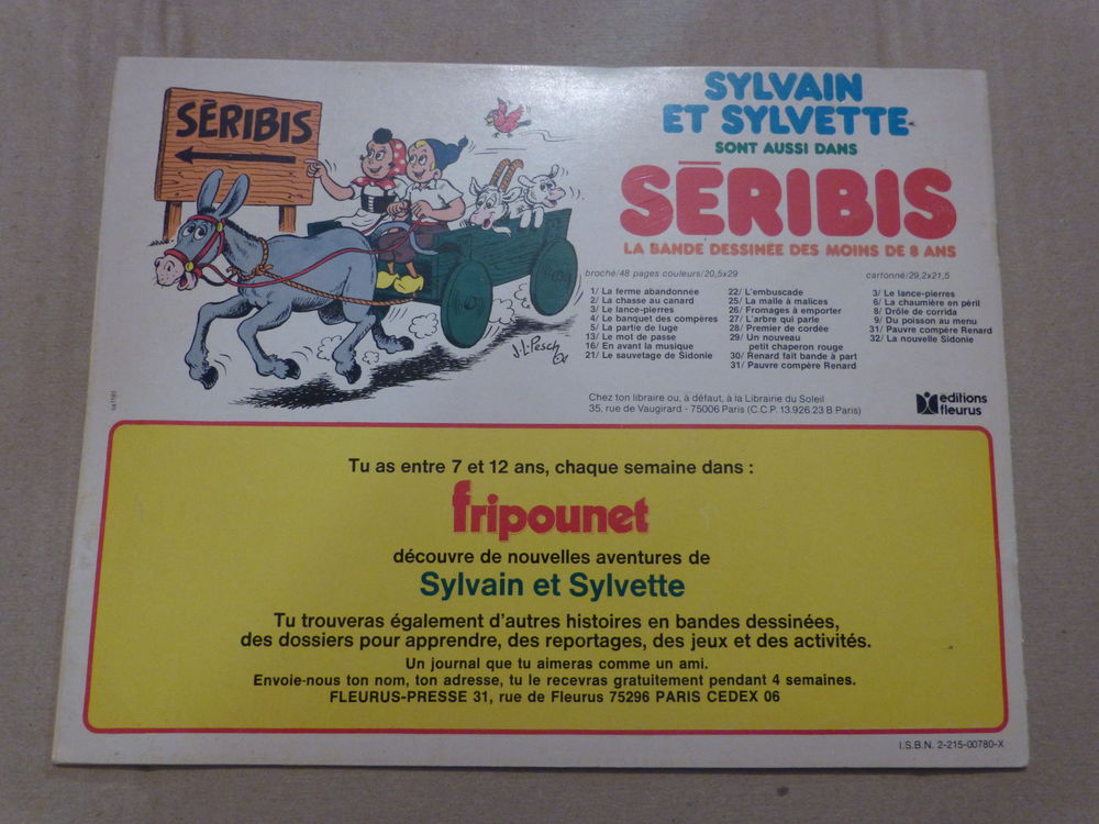 BD SYLVAIN ET SYLVETTE N&deg; 27 LA COMPLAINTE DE RENARD Livres et BD