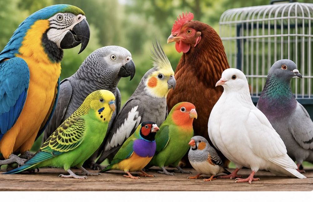   Je recueille tout type d'oiseaux don (perroquets, perruches, poules, oiseaux exotiques, pigeons... 