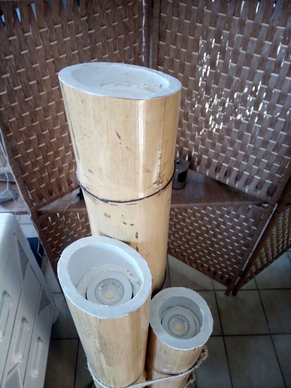 LAMPADAIRE BAMBOU Décoration