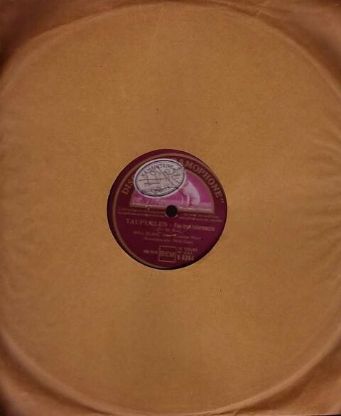 Disque Vinyl   WILL GLAHE 78 tours   TAUPERLEN + SCHABERNACK 4 Antony (92)