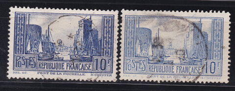 Timbres EUROPE-FRANCE-1929-31 YT 261 et 261B  1 Lyon 5 (69)