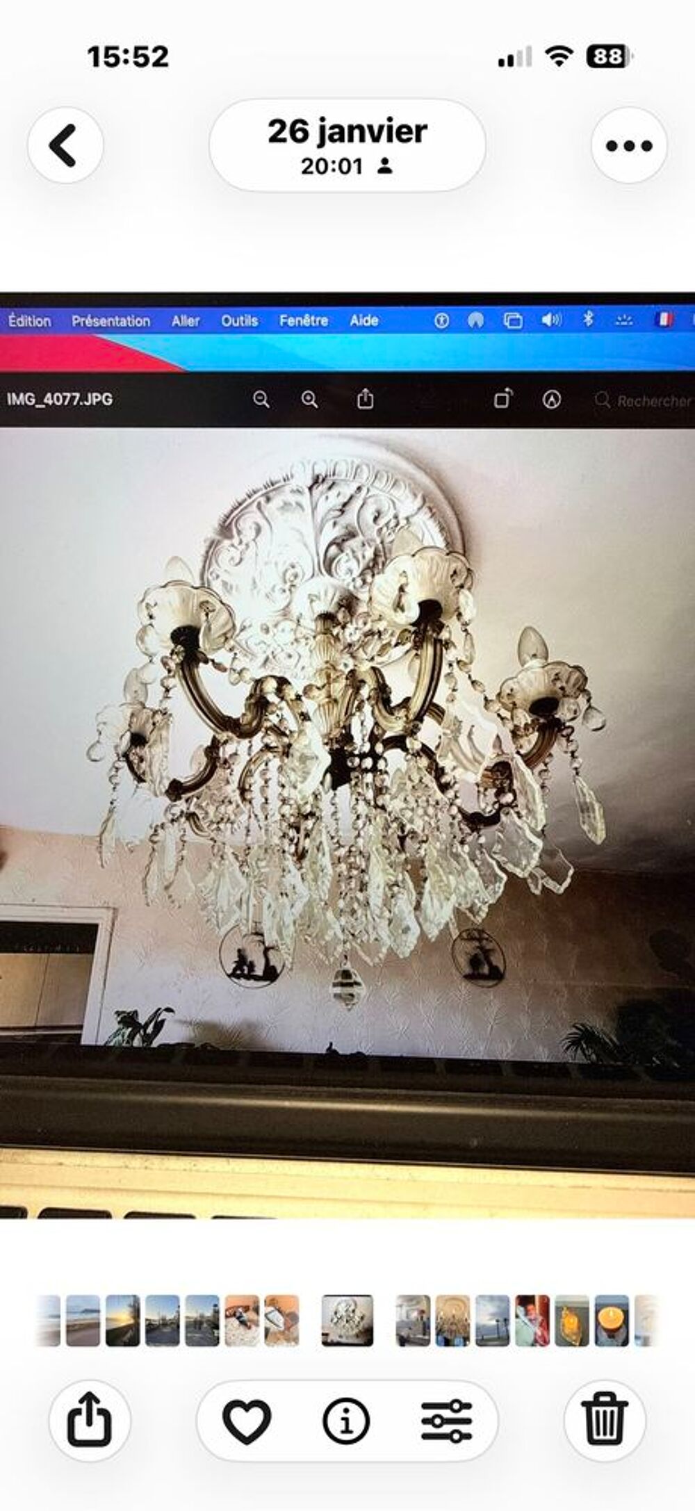 lustre murano maria Theresa VRAI MURANO Factures &agrave; l'appui 