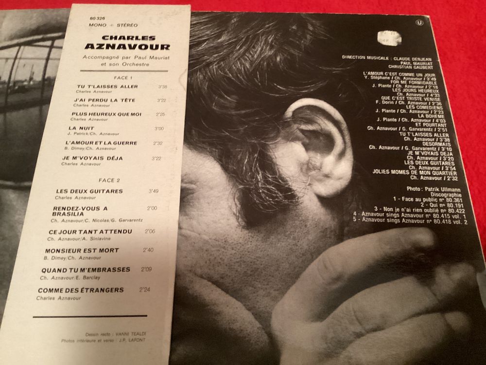 Lot de 4 vinyles charles AZNAVOUR CD et vinyles