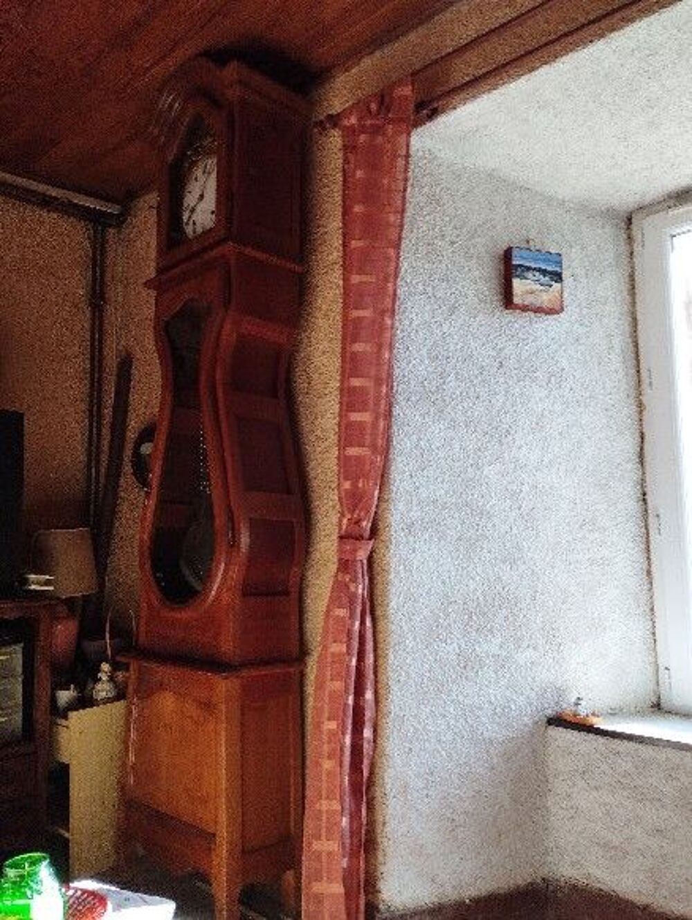 Horloge comtoise en bois avec balancier Décoration