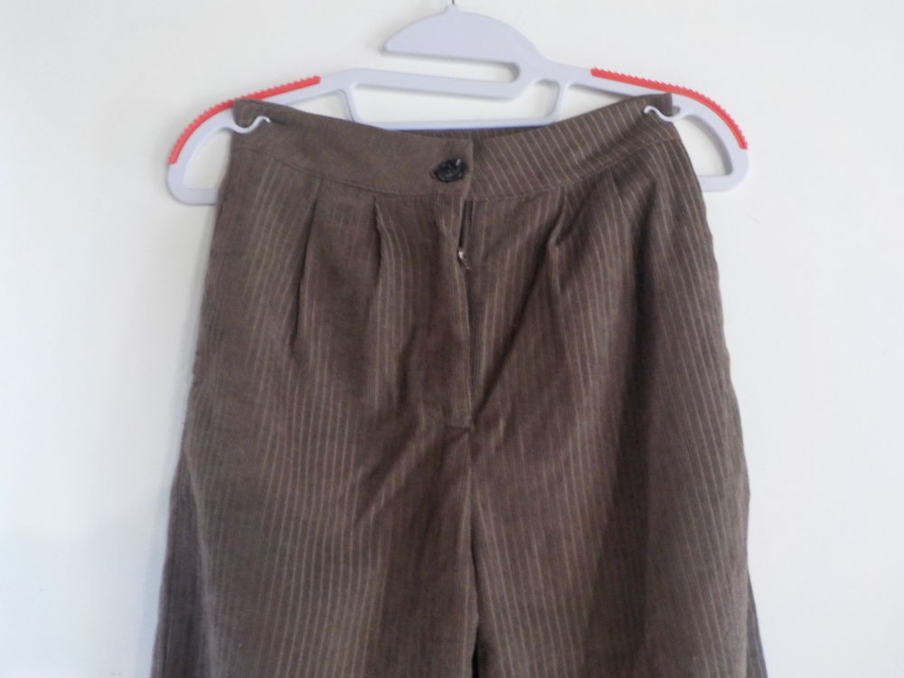 PANTALON SHEIN MARRON Fines rayures ton sur ton Taille XS Vtements