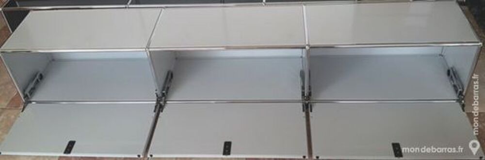 caisson &agrave; tv/hifi ou autre usm haller gris clair Meubles