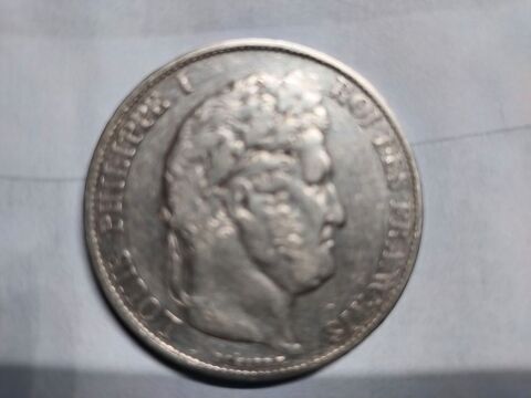 1 pice de 5 francs franaise en argent anne 1845 . 70 Dolus-d'Olron (17)