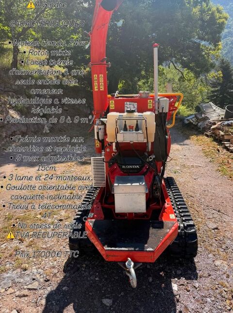 Broyeur de branches Cavaraggi Bio 235 chenilles 17000 06450 Belvédère