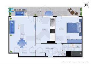  Appartement � vendre 2 pi�ces 49 m�