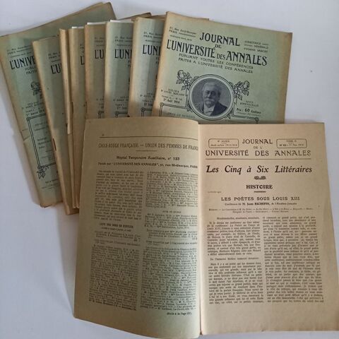 Journal de l'université des annales, 1914, 9 revues 20 Saumur (49)