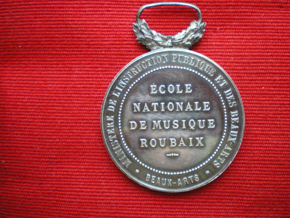 M&eacute;daille de l'Ecole Nationale de Musique de Roubaix. 
