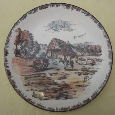 Assiette faite main création Almi céramique d'art Pierrefond 12 Castries (34)