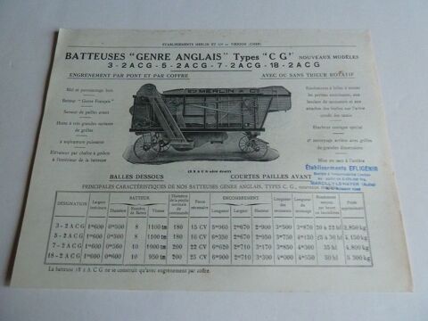 Prospectus documentation de Batteuse . 26 Marcilly-le-Hayer (10)