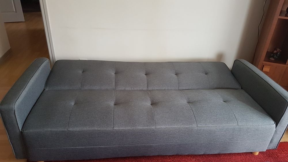 canape gris tissu convertible Meubles